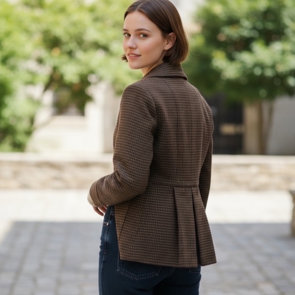 Banana Republic Jackets & Blazers - Banana Republic Chocolate Brown and Mauve Wool Blend Jacket ~ size Small